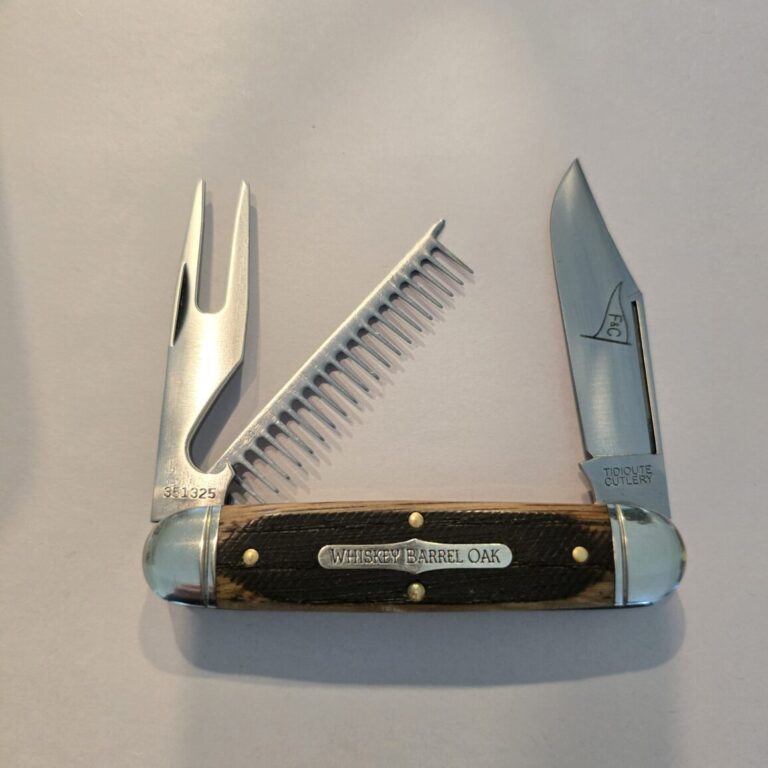 Great Eastern Cutlery #351325 Sawcut Whiskey Barrel Oak PROTOTYPE