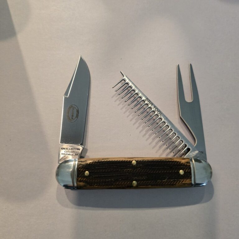 Great Eastern Cutlery #351325 Sawcut Whiskey Barrel Oak PROTOTYPE