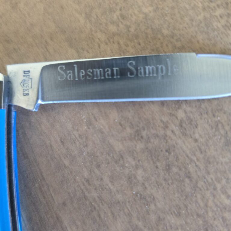 Titusville Cutlery Lexingtonian in Sapphire Acrylic and 1095 Carbon by Daniels 2025 "Salesman Sample"