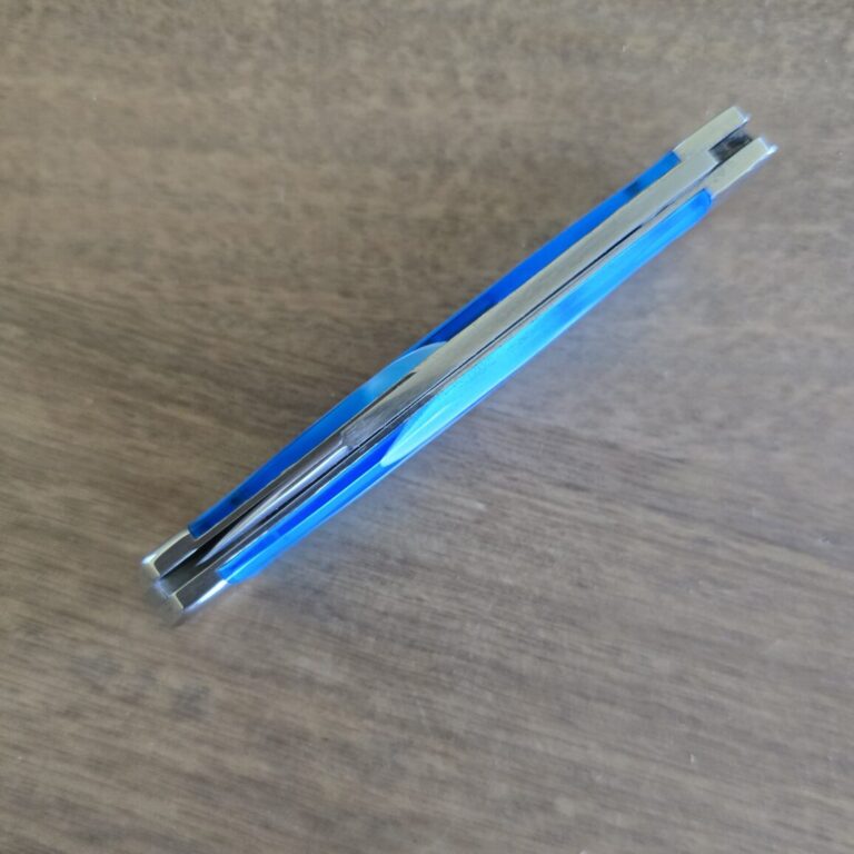 Titusville Cutlery Lexingtonian in Sapphire Acrylic and 1095 Carbon by Daniels 2025 "Salesman Sample"