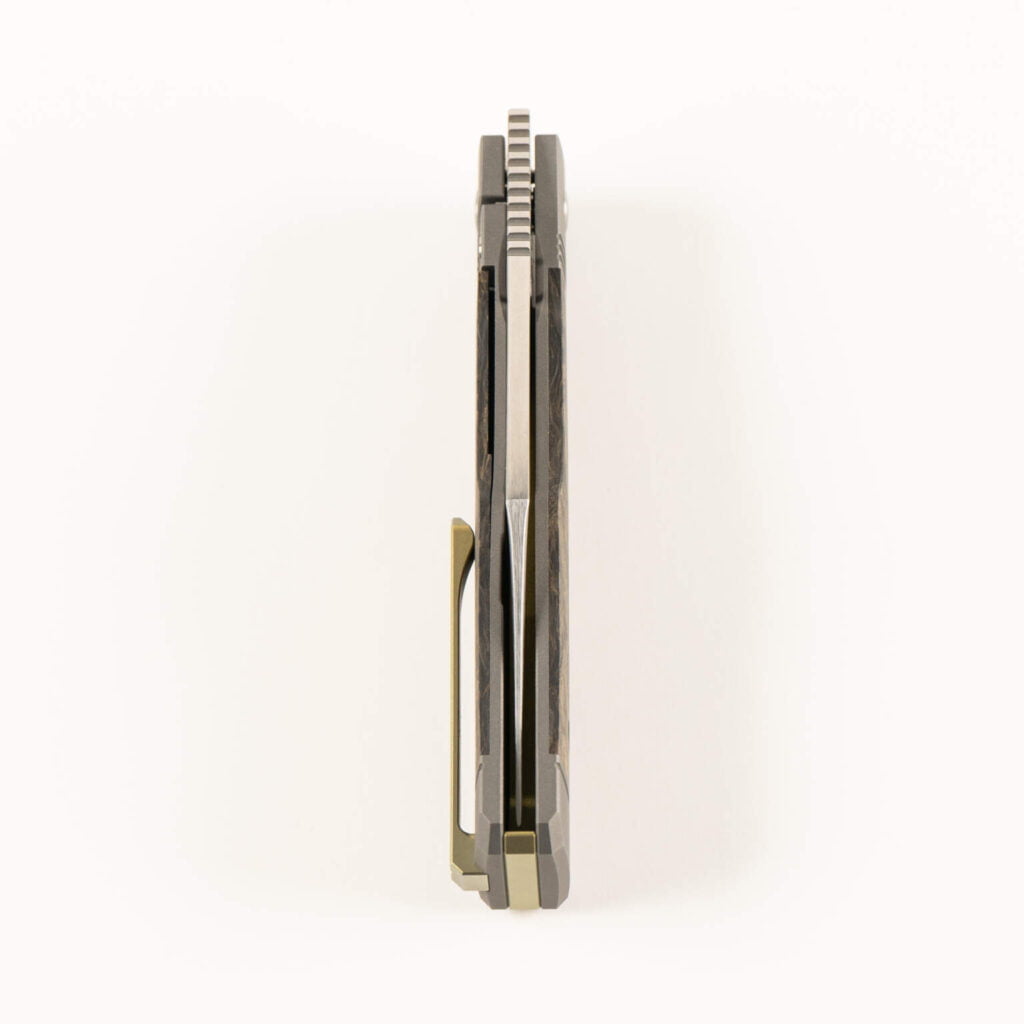 The Gunslinger Jack is Back: Jack Wolf Knives for Sale knives for sale GUNSLINGER JACK - FAT CARBON DARK MATTER GOLD HAND SATIN knives for sale