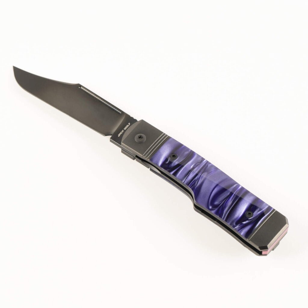 The Gunslinger Jack is Back: Jack Wolf Knives for Sale knives for sale GUNSLINGER JACK - KIRINITE COSMIC PURPLE DLC knives for sale