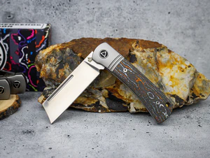 Exciting News: C. Risner Knives Now Available for Sale! knives for sale C. Risner Exclusive Hedgehog Single Blade Sheepsfoot Camocarbon-Halloween Night knives for sale