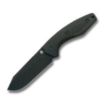 RoseCraft Blades F4 Fixed Blade RCF004 in Black Powder Coated Stainless Steel and Black Micarta knife for sale