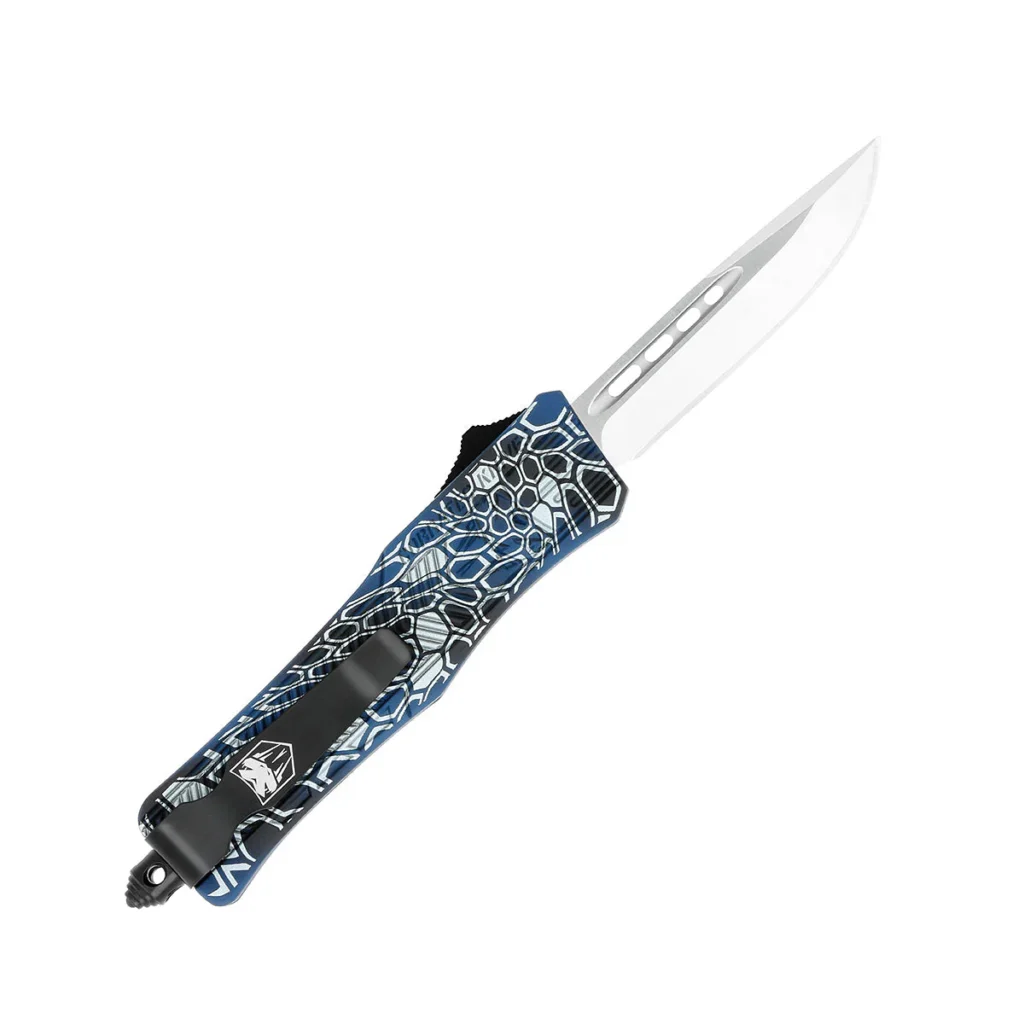 New CobraTec Knives knives for sale SMALL CTK-1 CERAKOTE BLUE COBRA SKIN knives for sale