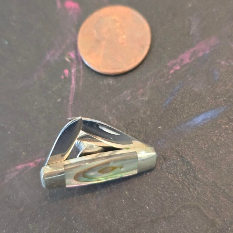 Rough Rider Tiny 1" Abalone Folder Pin