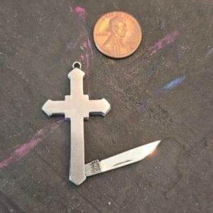 Rostfrei German Cross Necklace Knife
