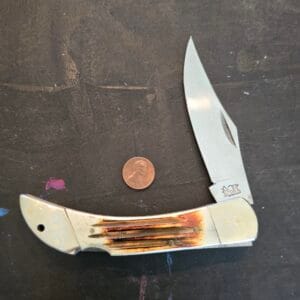 Frost Cutlery Jumbo Lockback Knife in Brown Jigged Bone