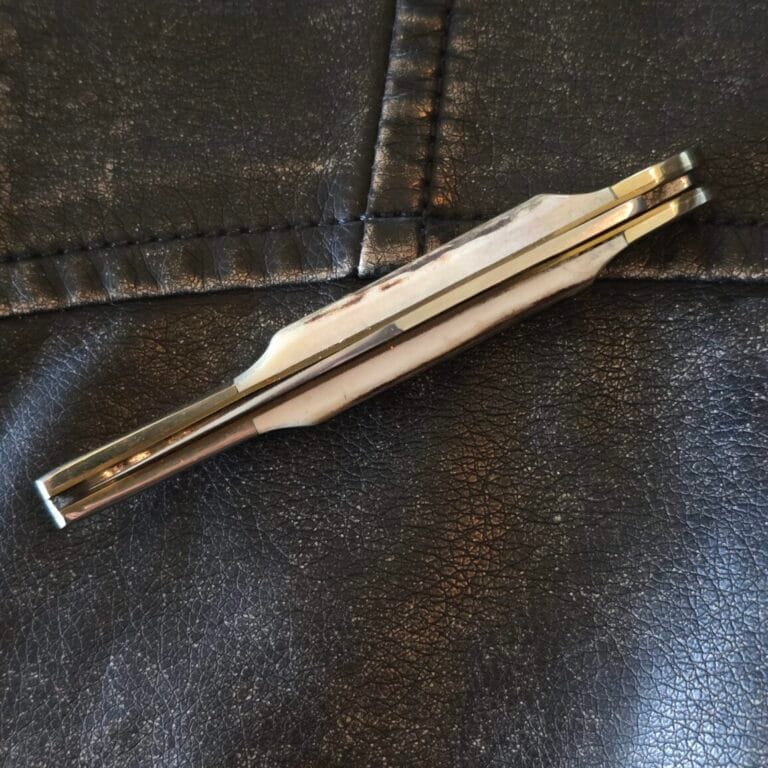 Valley Forge Cutlery Co. Newark NJ Medium Toothpick in Stag and German Stainless