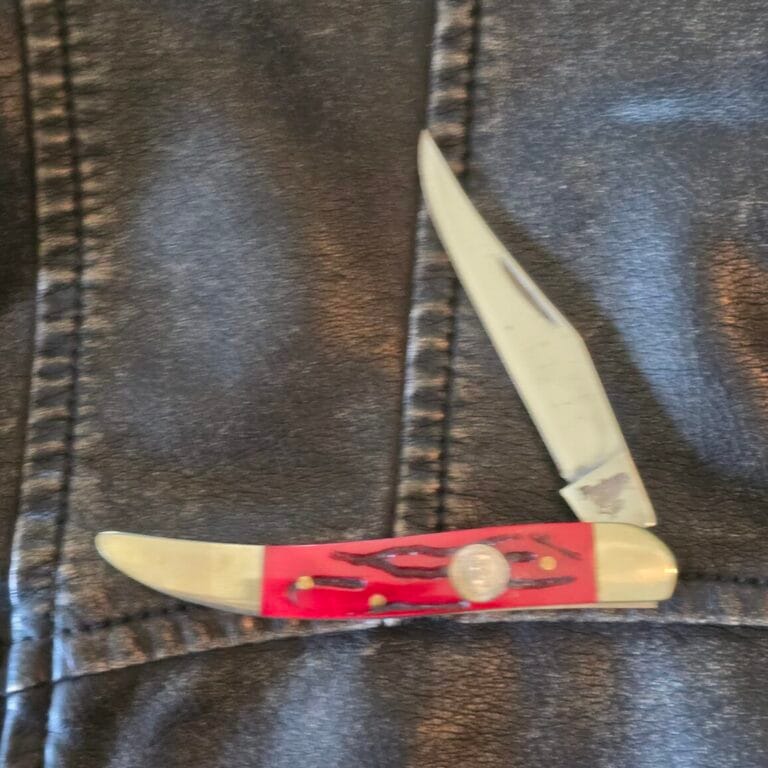 Frost Cutlery Medium Toothpick Red Jigged Bone