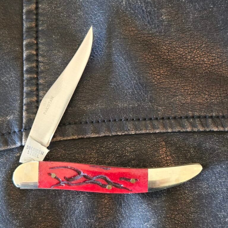 Frost Cutlery Medium Toothpick Red Jigged Bone