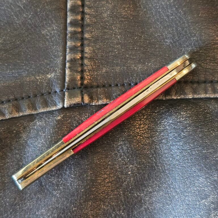 Frost Cutlery Medium Toothpick Red Jigged Bone
