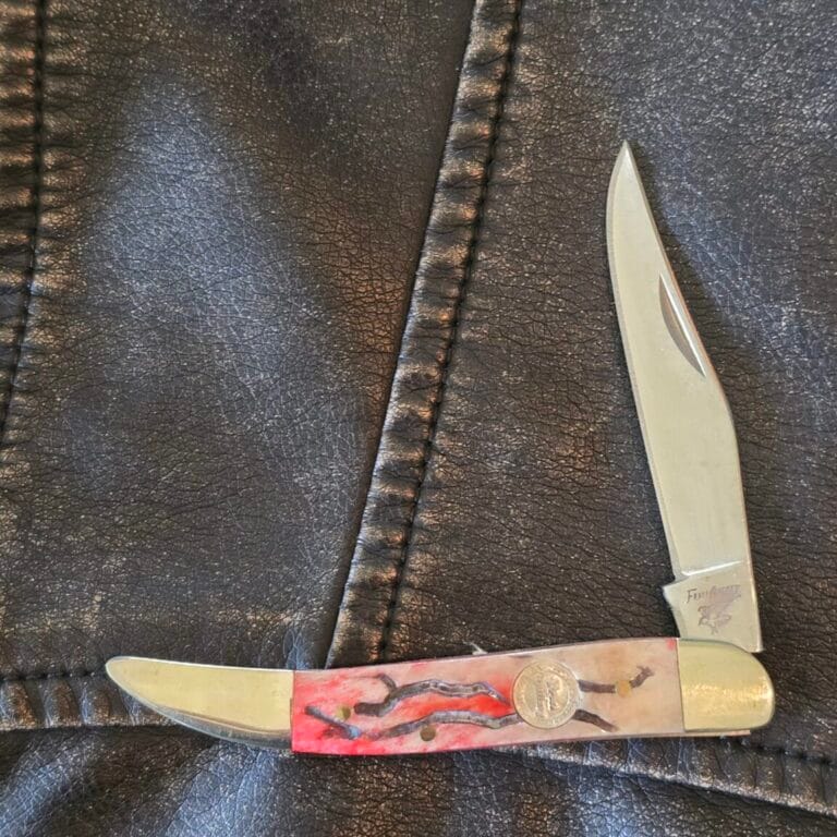 Frost Cutlery Medium Toothpick Red Jigged Bone