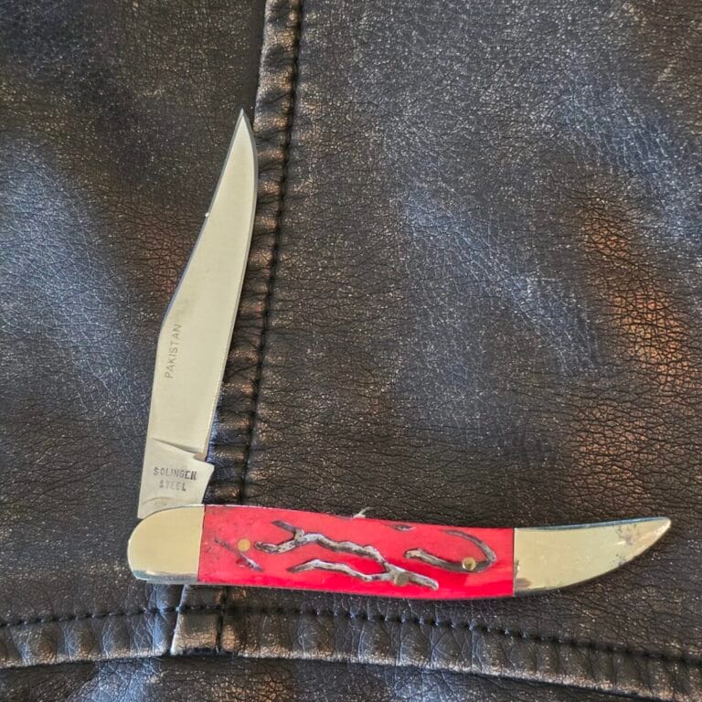Frost Cutlery Medium Toothpick Red Jigged Bone