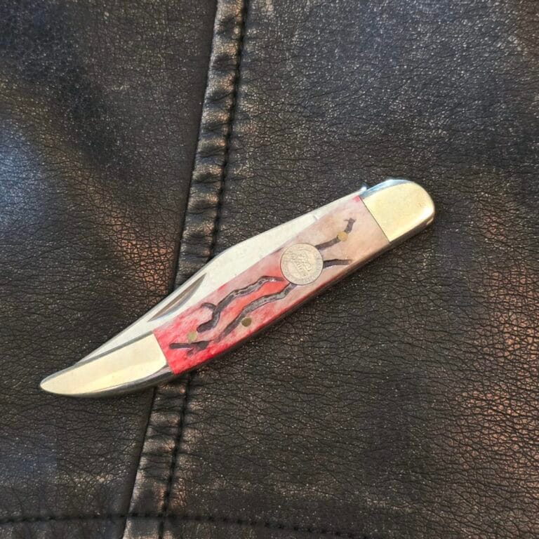 Frost Cutlery Medium Toothpick Red Jigged Bone