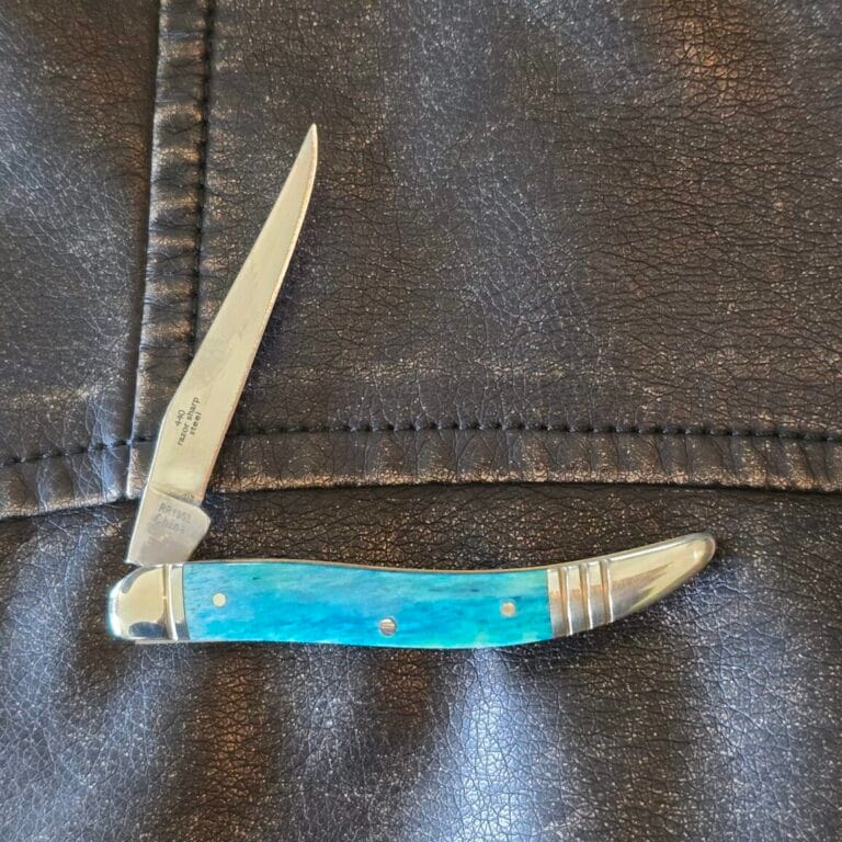 Rough Rider Small Toothpick in Blue Smooth Bone