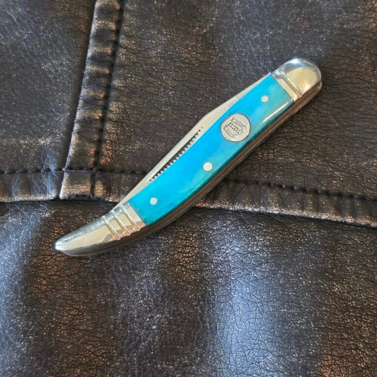 Rough Rider Small Toothpick in Blue Smooth Bone