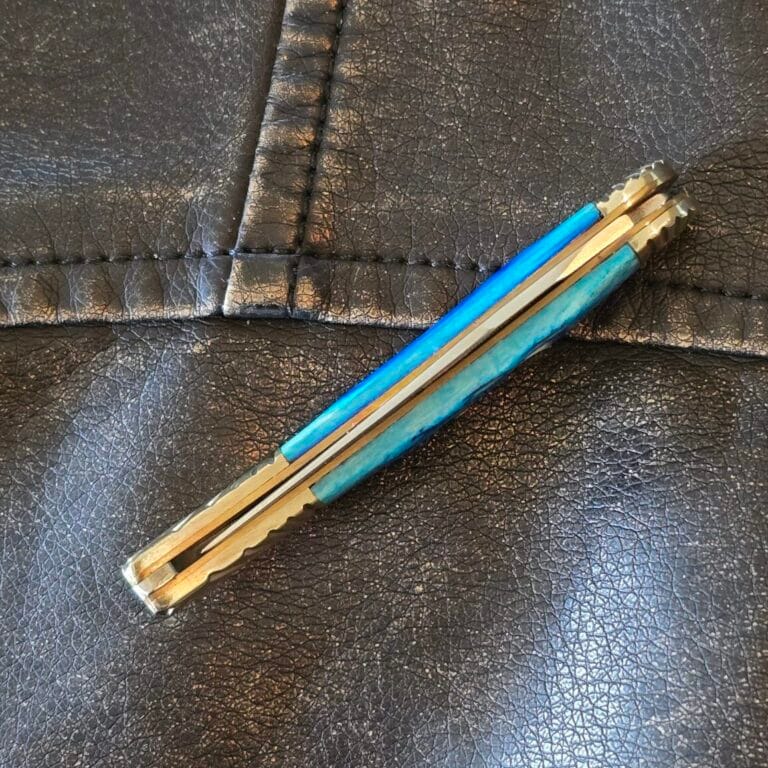 Frost Cutlery Small Toothpick in Blue Jigged Bone