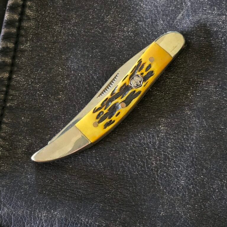 Frost Cutlery Small Toothpick in Yellow Jigged Bone