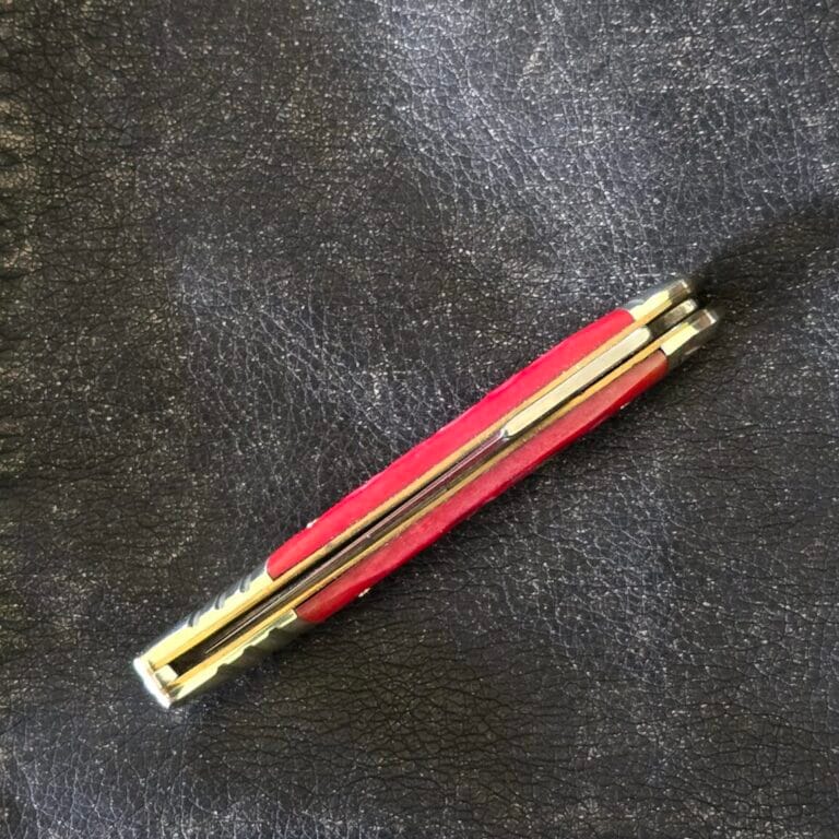 Frost Cutlery Small Toothpick in Red Jigged Bone