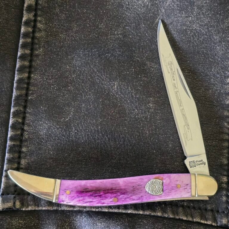 Frost Cutlery Large Toothpick in Purple Smooth Bone