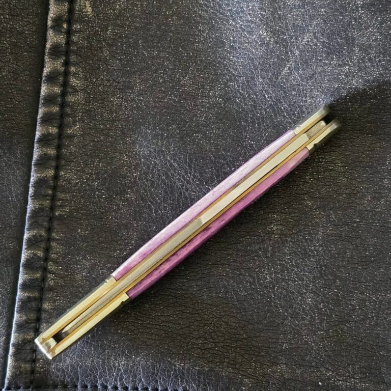 Frost Cutlery Large Toothpick in Purple Smooth Bone
