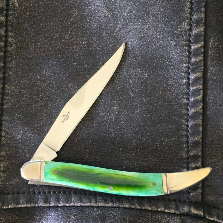 Rough Rider Large Toothpick in Green Bone