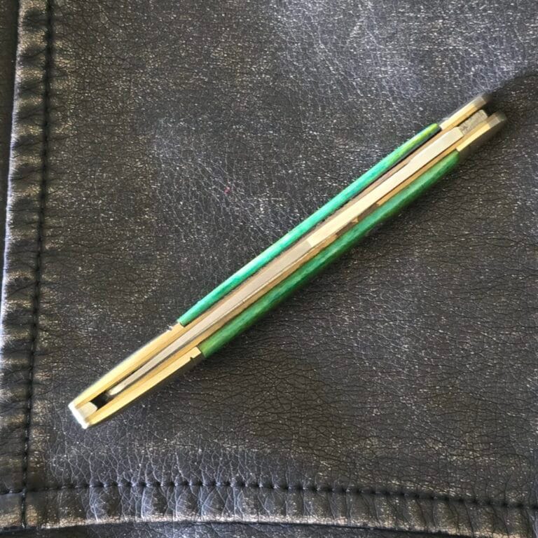 Rough Rider Large Toothpick in Green Bone