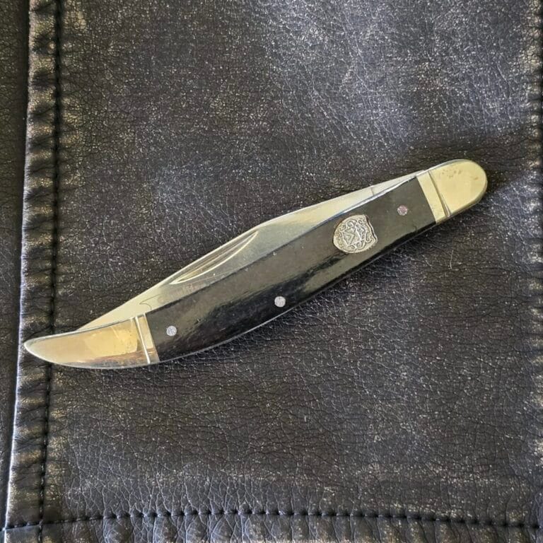 Frost Cutlery Large Toothpick in Black Smooth Bone