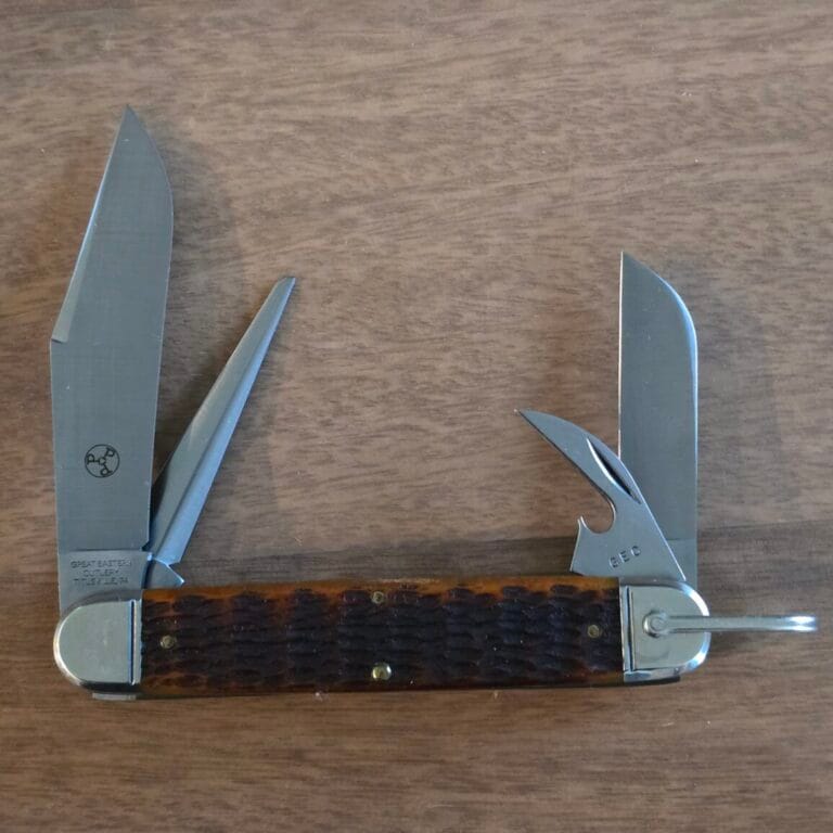 Great Eastern Cutlery #981416 Yellow Jigged Bone