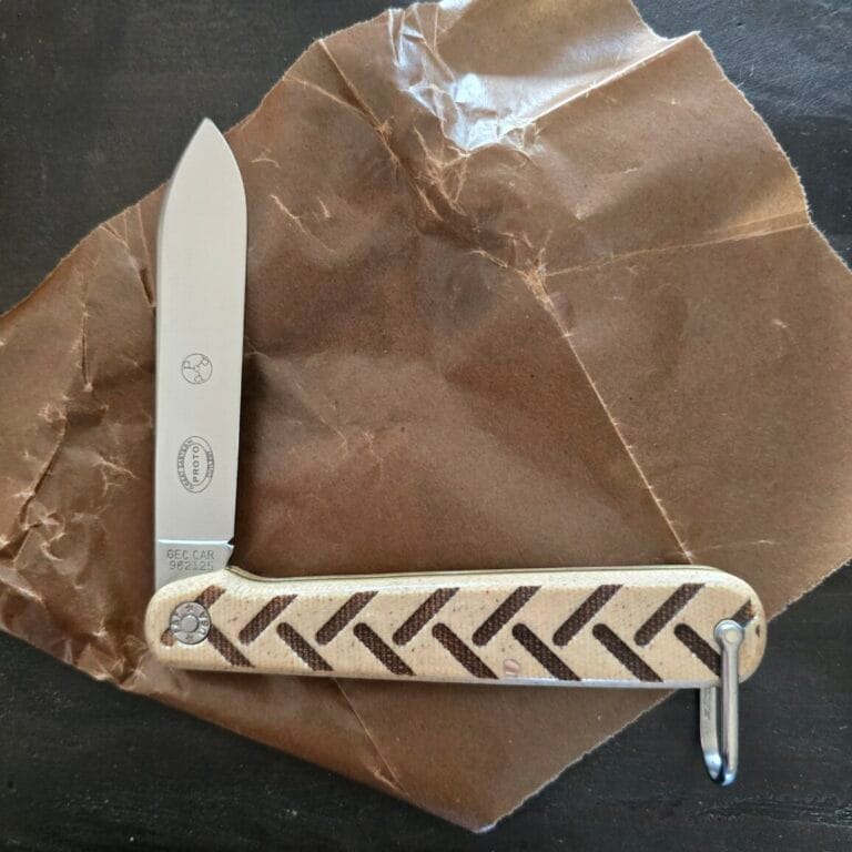 Great Eastern Cutlery #962125 Traction Jigged Muslin Micarta PROTOTYPE
