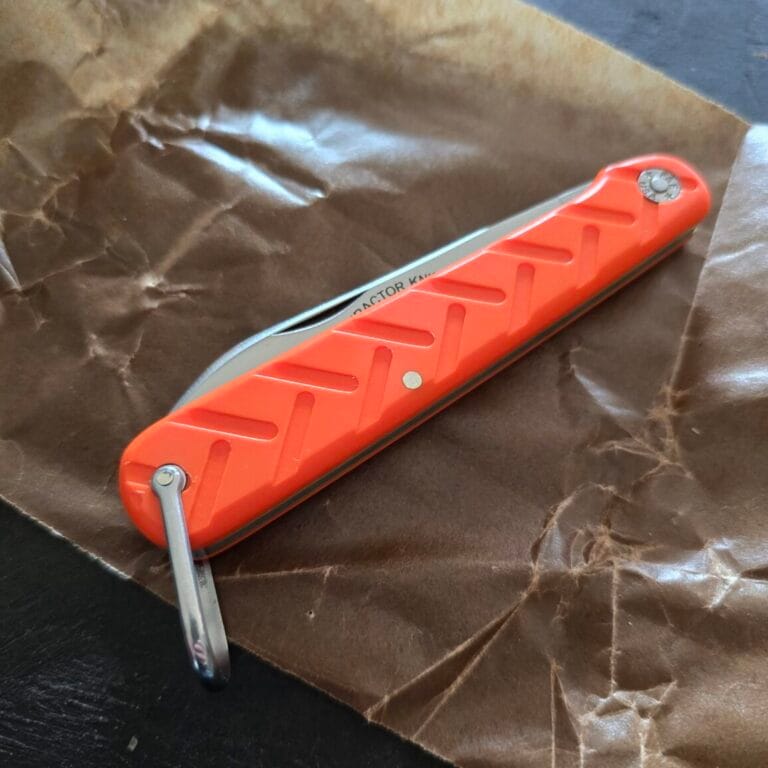 Great Eastern Cutlery #962125 Traction Jigged Orange Delrin PROTOTYPE