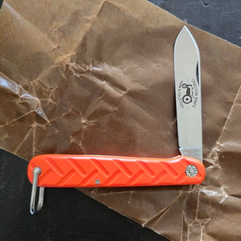 Great Eastern Cutlery #962125 Traction Jigged Orange Delrin PROTOTYPE
