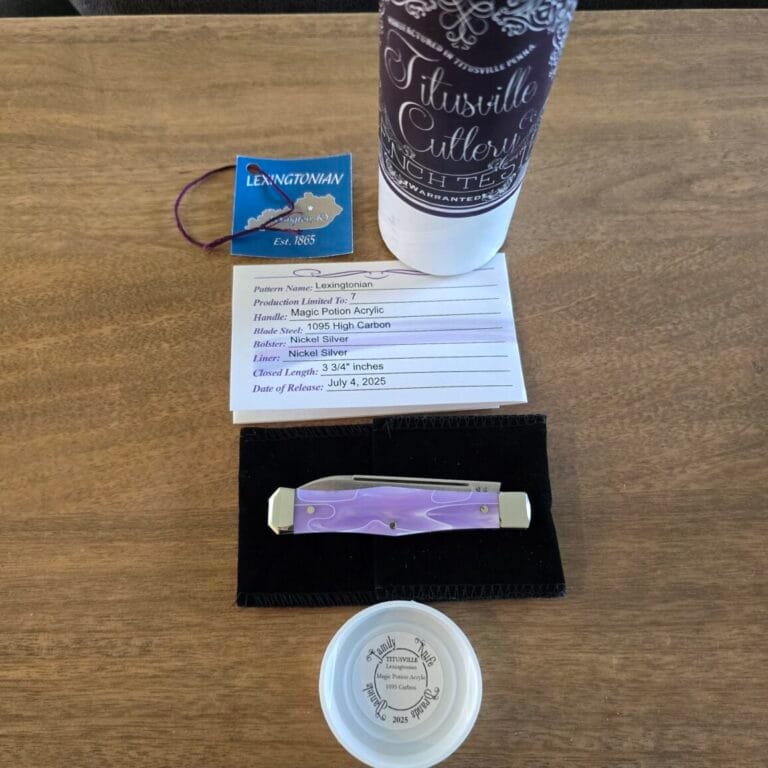 Titusville Cutlery Lexingtonian in Magic Potion Acrylic and 1095 by Daniels 2025 1 of 7