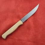 GEC #K43SS Carbon Steel Slicing Knife in Muslin Micarta knives for sale