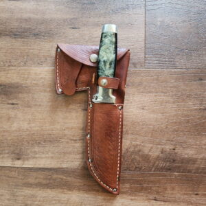 Case XX USA Green Onyx made 1920-1935 Vintage knife/hatchet set in excellent condition. knives for sale