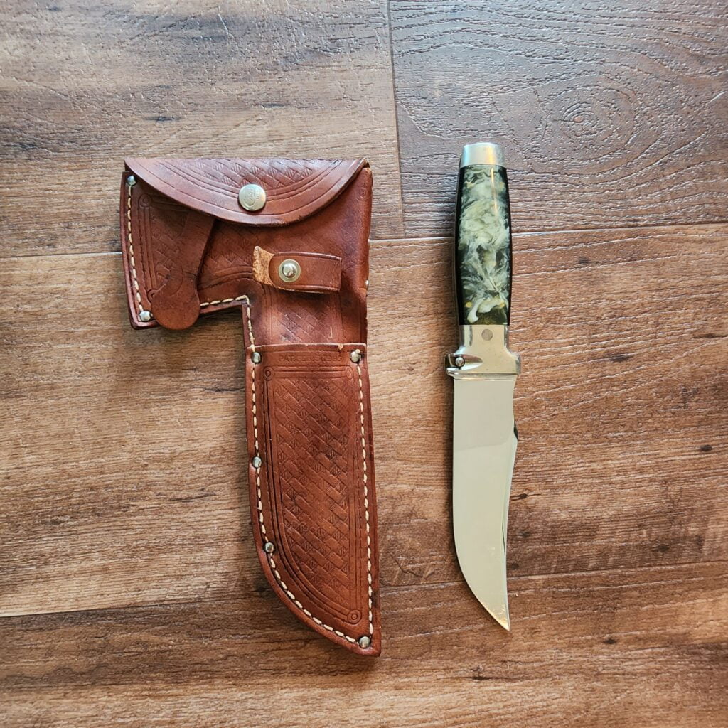 Case XX USA Green Onyx made 1920-1935 Vintage knife/hatchet set in