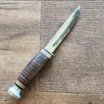 Ka-Bar Knives USA Vintage 232 in Stacked Leather knives for sale