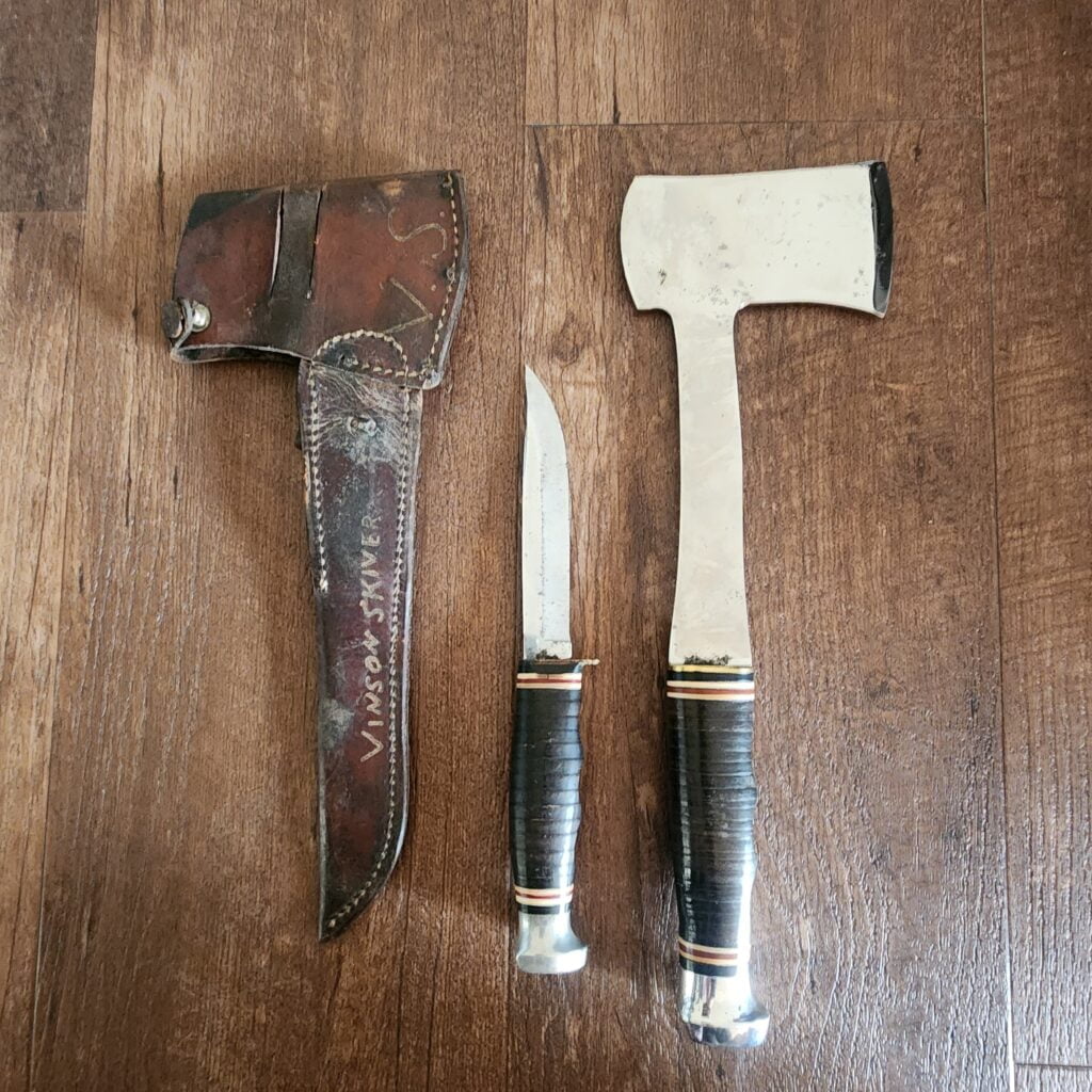 Ka-Bar Knives USA Hatchet and Knife Set with Leather Sheath – gallery image 3