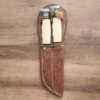 Ka-Bar Knives USA Vintage 2 Knife Set with Leather Sheath knife for sale
