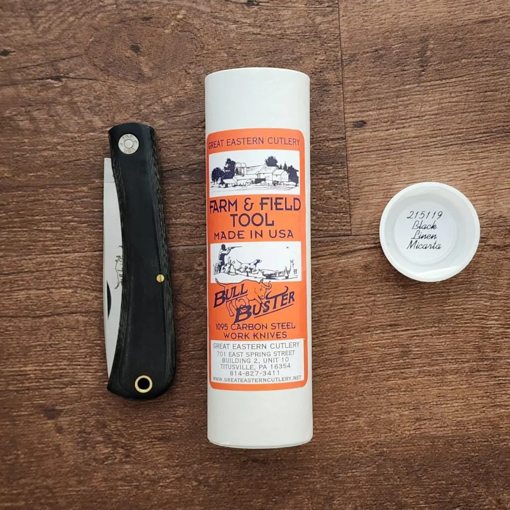 Great Eastern Cutlery # 215119 Black Linnen Micarta knife for sale