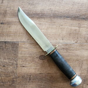 Marbles Ideal Vintage Sheath Knife with Stacked Leather Handle knives for sale