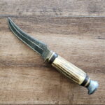 Vintage Edge Mark Solingen Germany Stag Handled "Original Buffalo Skinner" #477 hunting knife. knife for sale