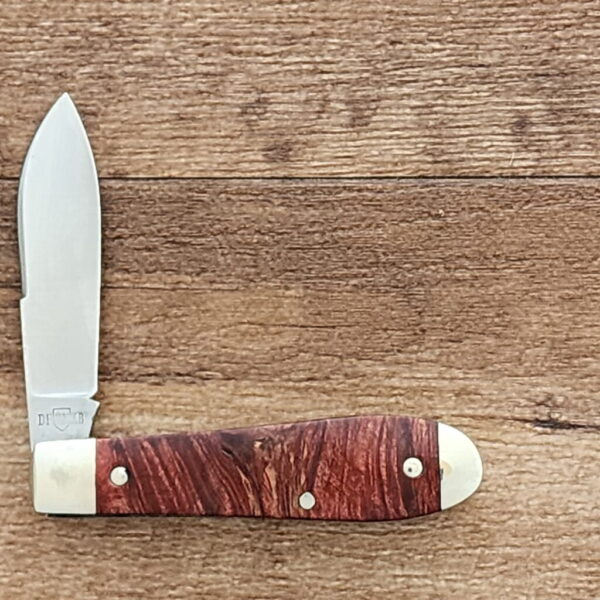 Daniels Family Knife Brands 2023 Titusville Little Man Jack Burnt Orange Burl 1 of 50