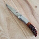 Al Mar Knives Honey Jigged Bone Classic Collection Hawk AMK 7002 2.75" Traditional Satin Honey Bone knives for sale