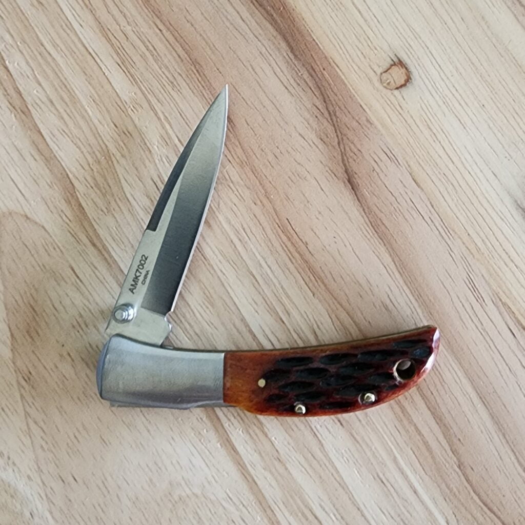 Al Mar Knives Honey Jigged Bone Classic Collection Hawk AMK 7002 2.75" Traditional Satin Honey Bone – gallery image 4