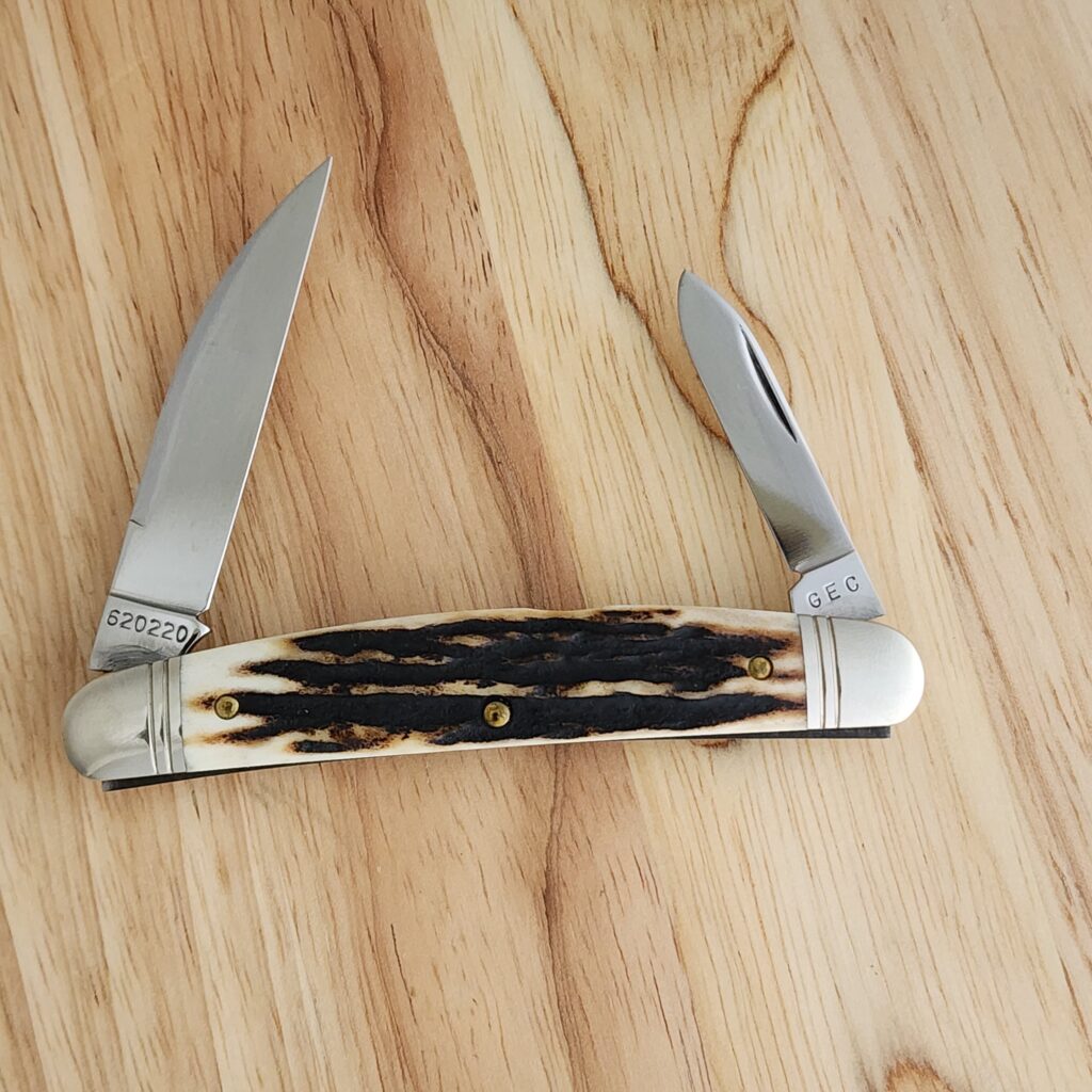 Great Eastern Cutlery Easy Pocket Congress Knife with Sambar Stag handles # 620220 knife for sale