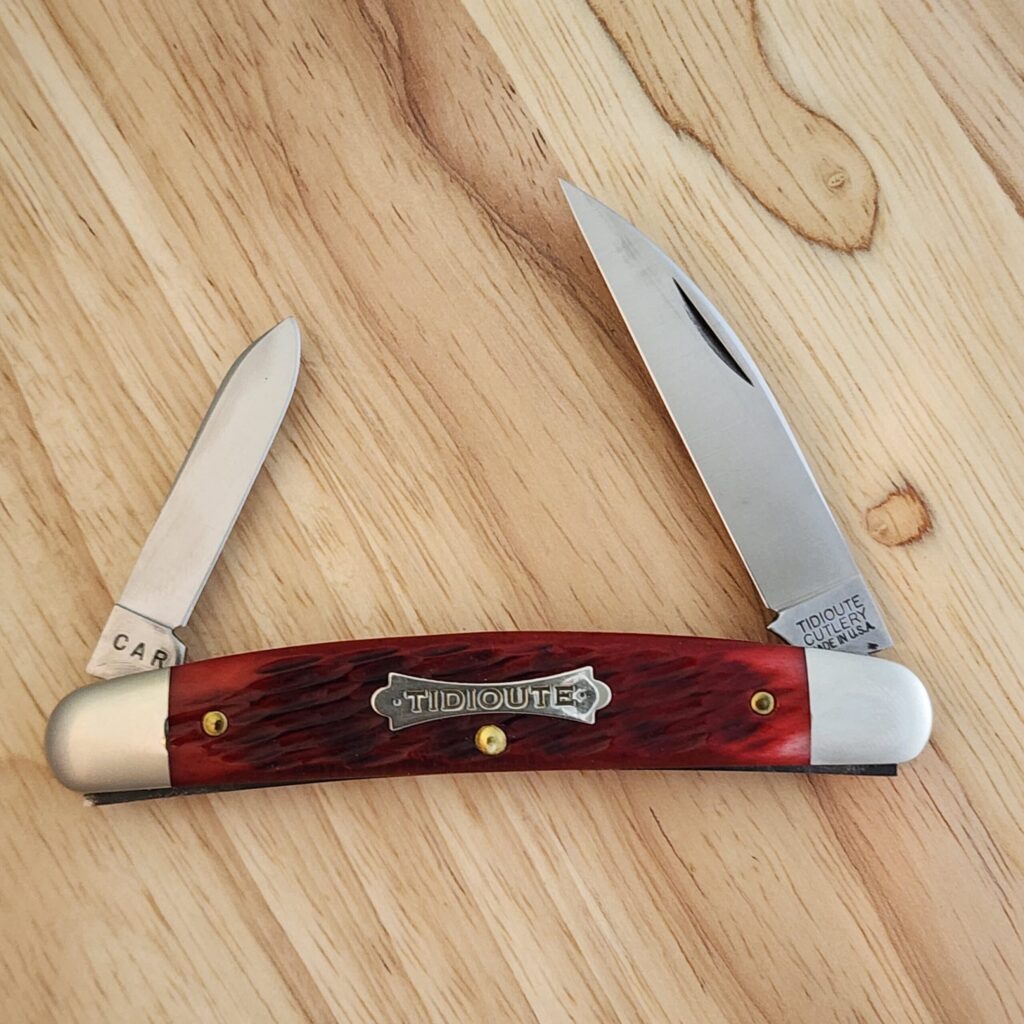 Great Eastern Cutlery Easy Pocket Congress Knife with Blood Red Jigged Bone handles # 620220 – gallery image 4