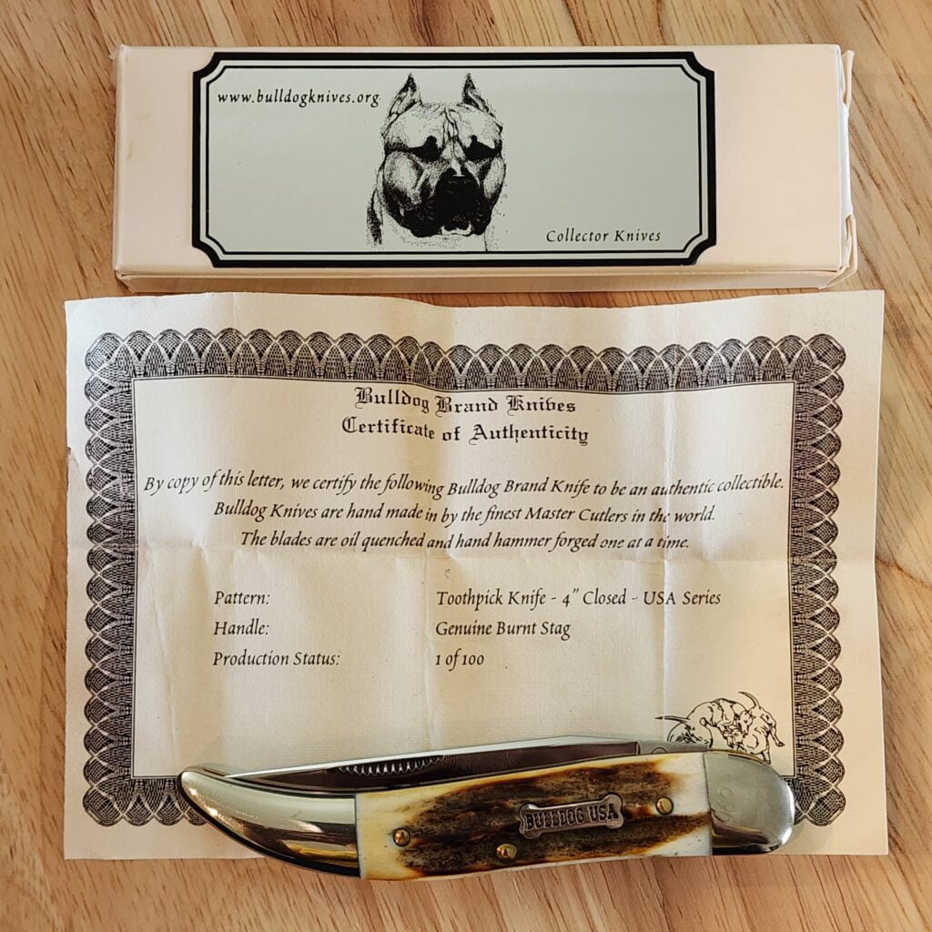 GEC Bulldog Stag Toothpick 1 of 100 SN 096 – gallery image 4