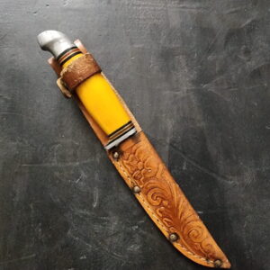 Kinfolks USA Y330 Vintage Fixed Blade with Leather Sheath knives for sale